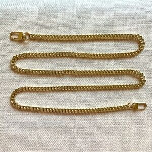 Crossbody chain gold 48” lobster swivel clasp